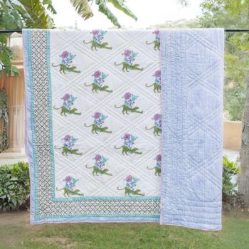 Hand block printed Quilts - Pinklay