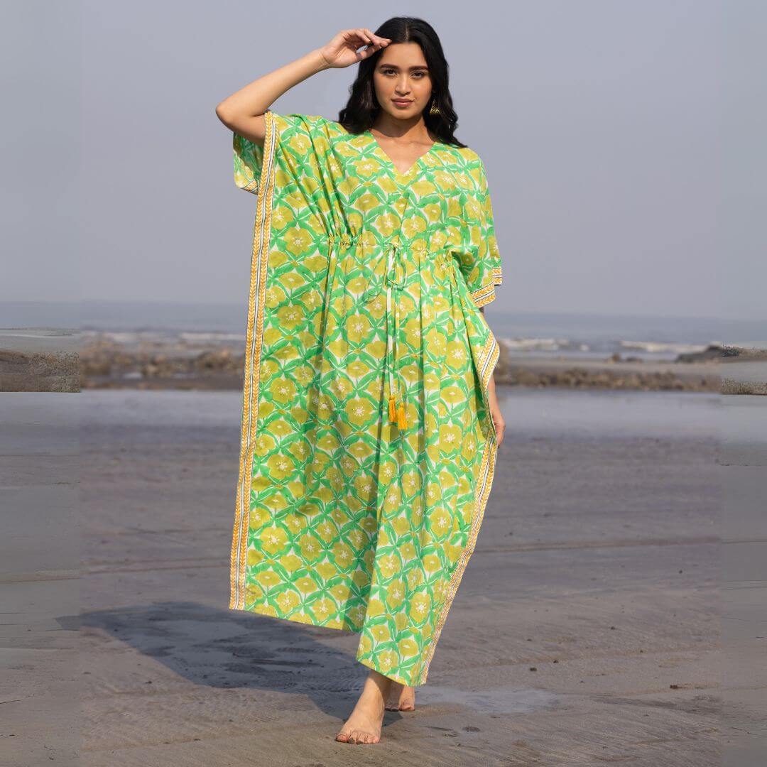 Shop Exclusive Cotton Kaftans for Women Online | Pinklay
