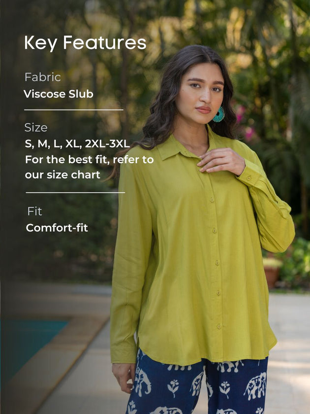 Bali Green Slub Shirt