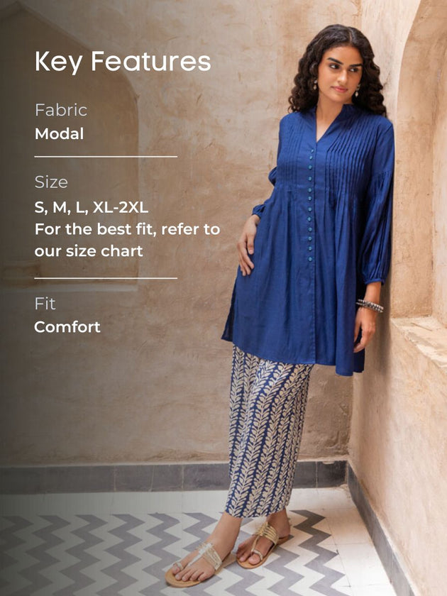 Jewel Pintuck Shirt Kurta