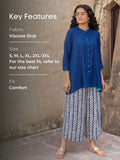Solid Blue Slub Shirt