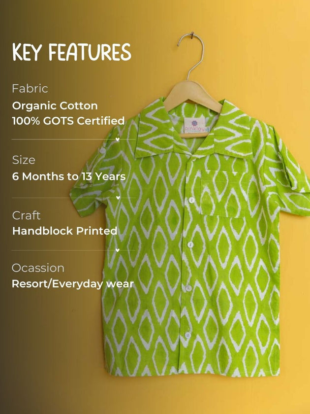 Peaches Organic Cotton Shirt for Boys