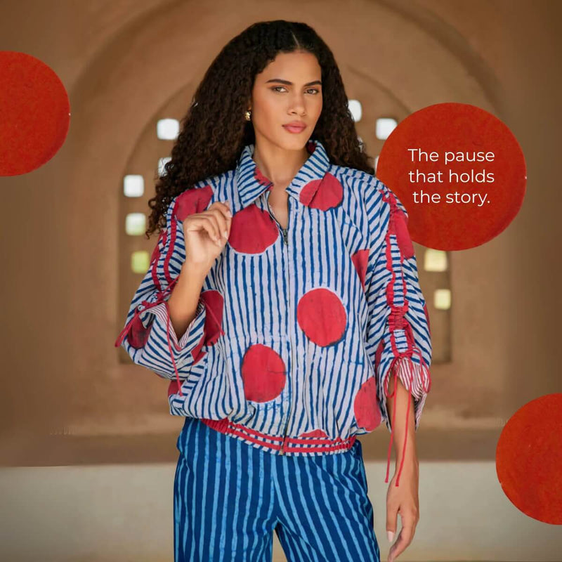 Pinklay’s handcrafted indigo collection – dabu dyed, travel-friendly women’s clothing for modern living.