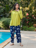 Vraj Indigo Folded Trousers