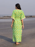 Chloé Hand Block Printed Cotton Kaftan - Pinklay