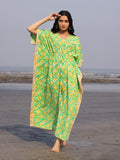 Chloé Hand Block Printed Cotton Kaftan - Pinklay