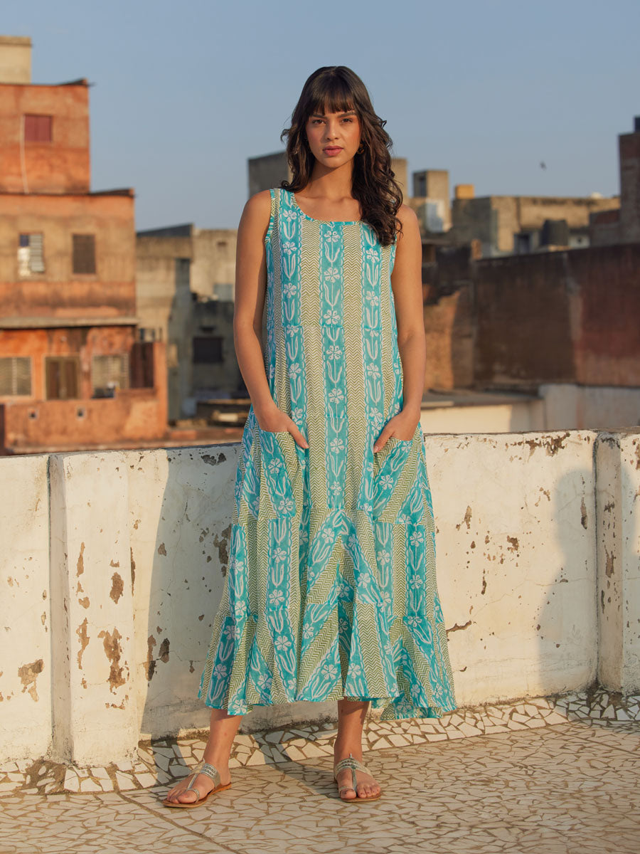 mulmul cotton maxi dress Orange Mulmul Cotton Flared Maxi Dress, Women Indian Layerd Long Anarkali Kurta