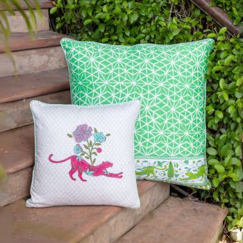 Hand block printed cushions - Pinklay
