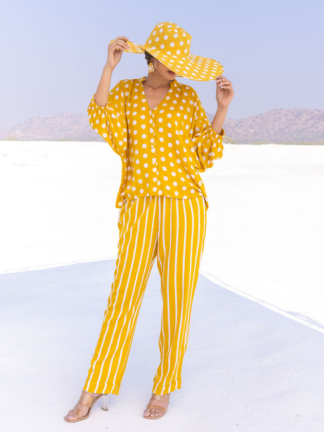 Set of 2 - Emily Kaftan Top and Pants - Pinklay