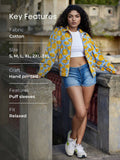 Euphoria Kantha Embroidered Block Printed Bomber Jacket - Pinklay