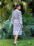 Fields Of Lavender Block Printed Cotton Bath Robe - Pinklay