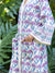 Fields Of Lavender Block Printed Cotton Bath Robe - Pinklay