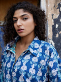 Freddie Kantha Embroidered Block Printed Bomber Jacket - Pinklay