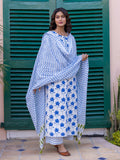 Classic Chevron Hand Block Printed Cotton Dupatta - Pinklay