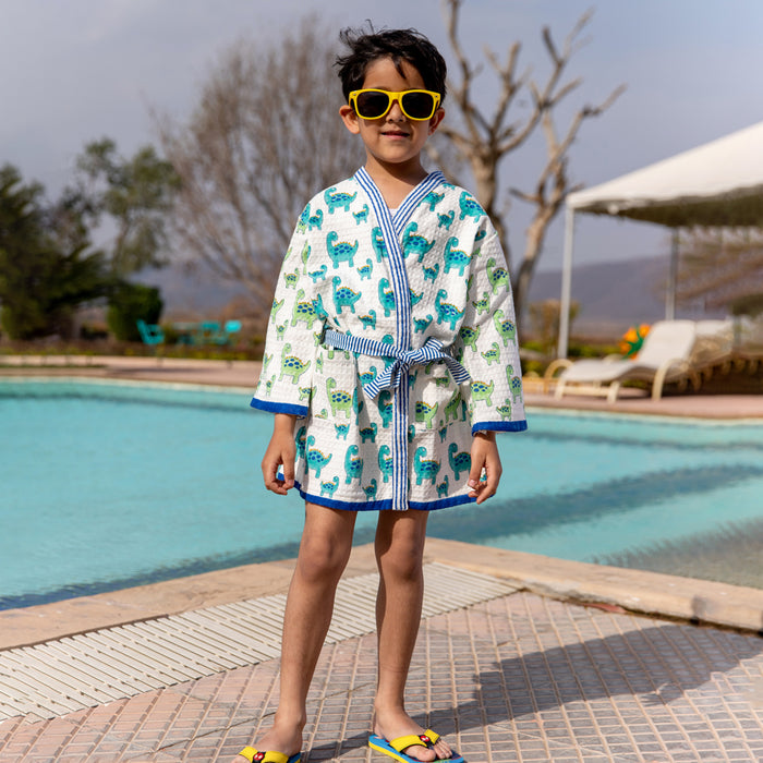 Waffle Cotton Bath Robes - Pinklay