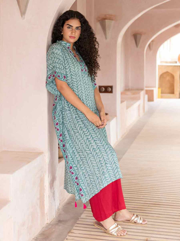 Sanam Modal Kaftan Kurta - Pinklay