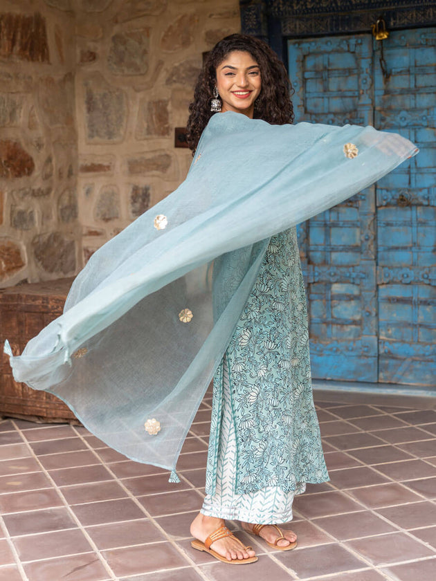 Set of 3 - Gautami Modal Kurta, Palazzo and Dupatta