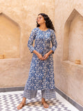 Set of 3 - Minakshi Cotton Kurta, Palazzo and Dupatta
