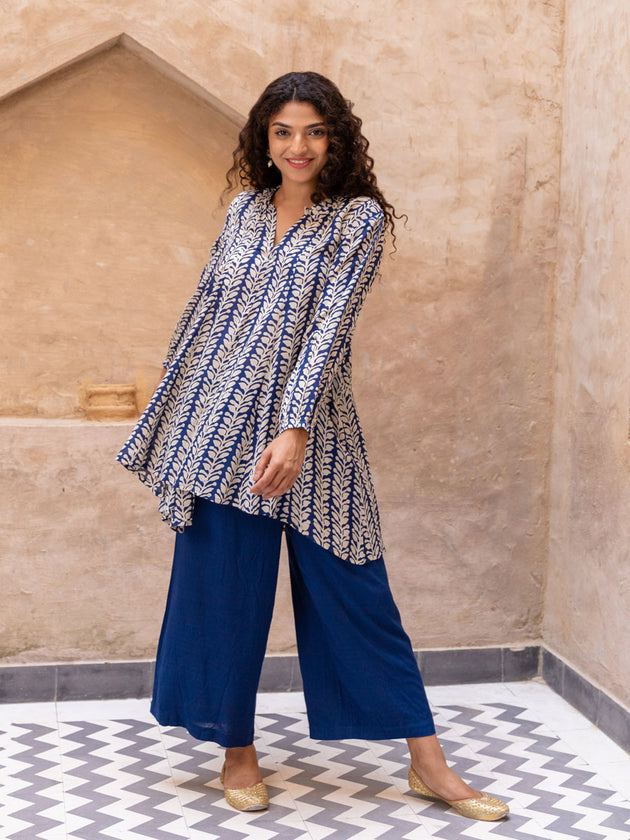 Vista Blue Modal Asymmetrical Top