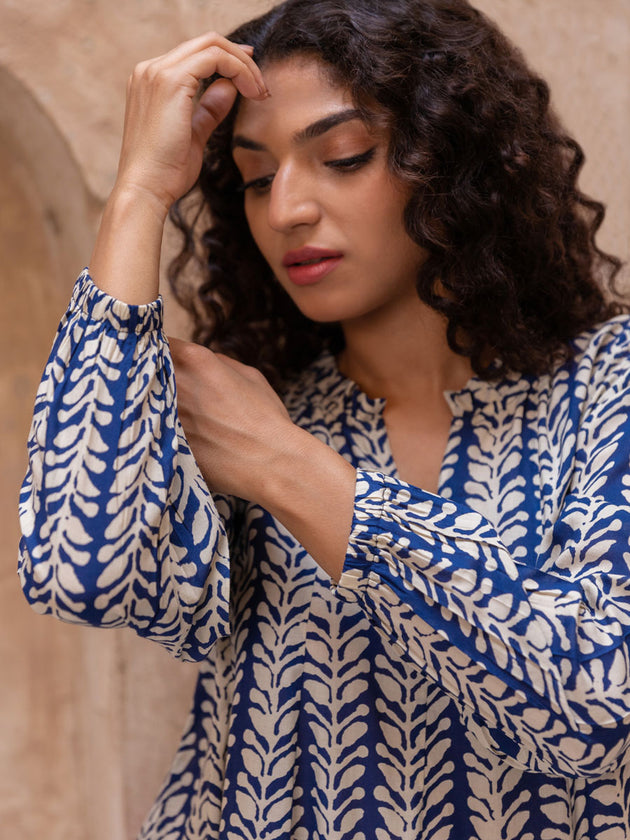 Vista Blue Modal Asymmetrical Top