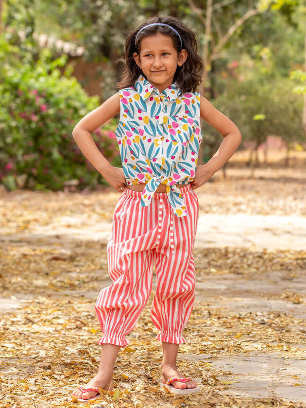 Set of 2 - Popsicle Organic Cotton Top and Pant Set