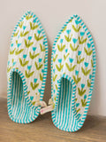Tiny Tulip Quilted Cotton Home Slippers - Pinklay