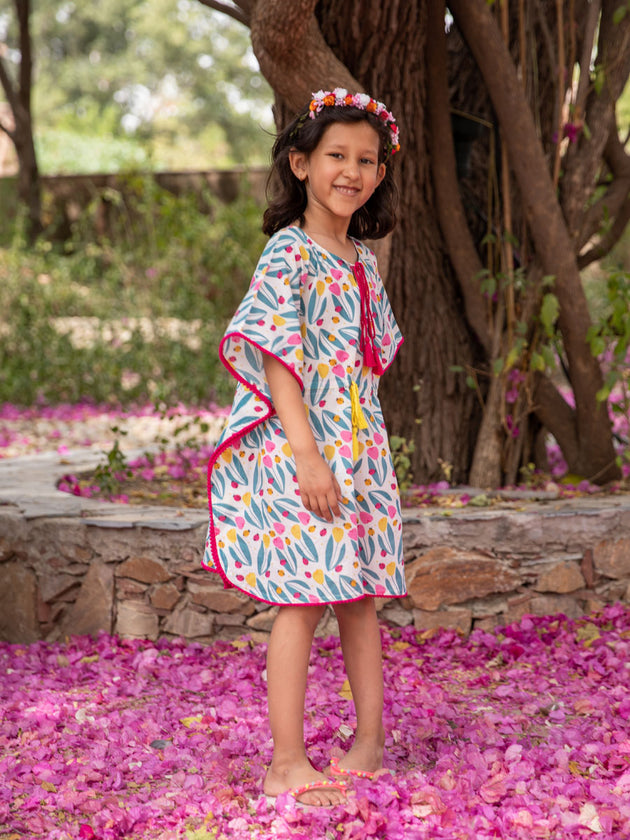 Rainbow Organic Cotton Kaftan For Kids