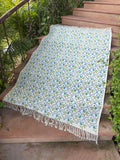 Kolam Block Printed Cotton Dhurrie Rug - Pinklay