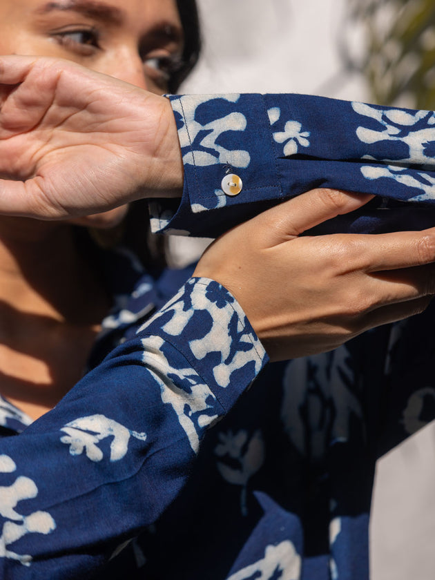 Indrani Indigo Dabu Shirt