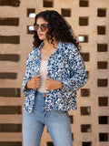 Veronica Hand Printed Cotton Jacket - Pinklay
