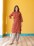 Set of 2 - Nitya Bagru Block Printed Kurta and Lantern Pants