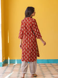 Set of 2 - Nitya Bagru Block Printed Kurta and Lantern Pants