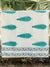 Pink, Green, and Turquoise Swara Hand Block Print Cotton Bath Set - Pinklay