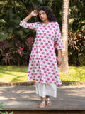 Set of 2 - Padmini Cotton Kurta and Palazzo - Pinklay