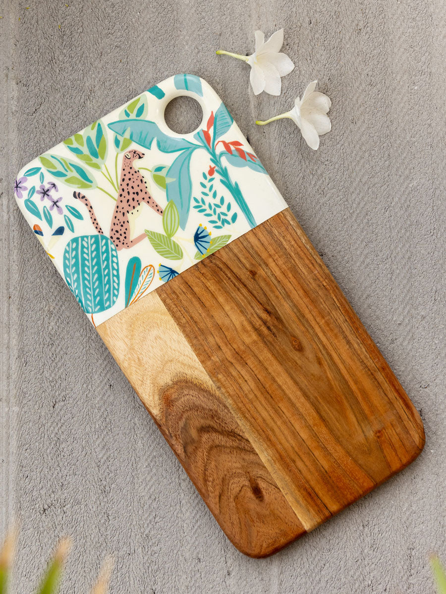 Pink Safari Solid Wood Chopping Board/Platter