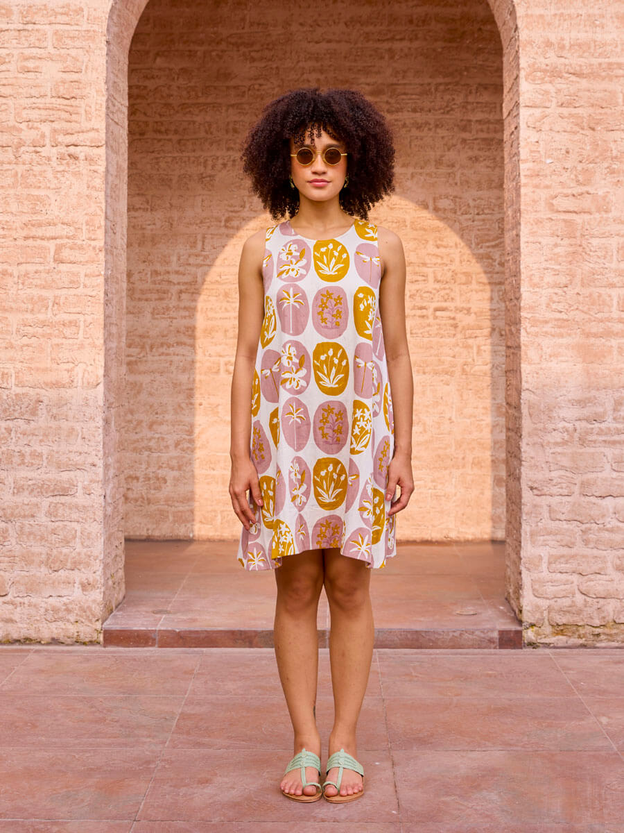 moana cotton dress Long, flowing cotton dress, printed
