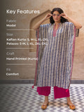 Set of 2 - Cocktail Kaftan Kurta and Palazzo - Pinklay
