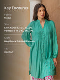 Set of 2 - Ahalya Pintuck Shirt Kurta and Palazzo