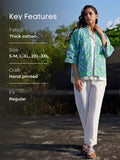 Queen Block Printed Cotton Kimono Jacket - PinklayQueen Block Printed Cotton Kimono Jacket - Pinklay