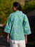 Queen Block Printed Cotton Kimono Jacket - Pinklay