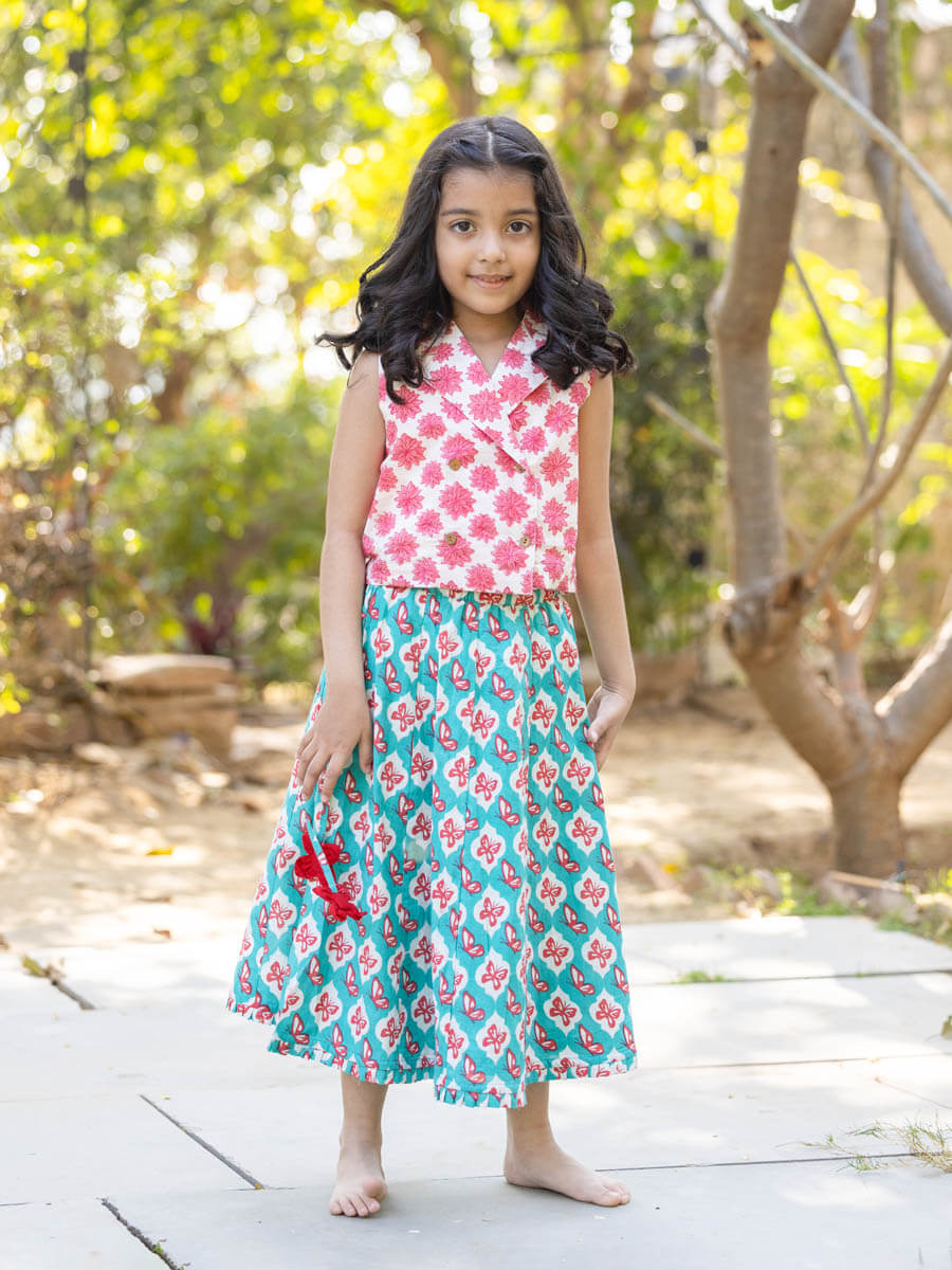 Set of Pia Organic Cotton Waist coat and Skirt