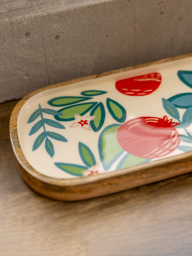 Mirasol Lake Long Wooden Platter - Pinklay