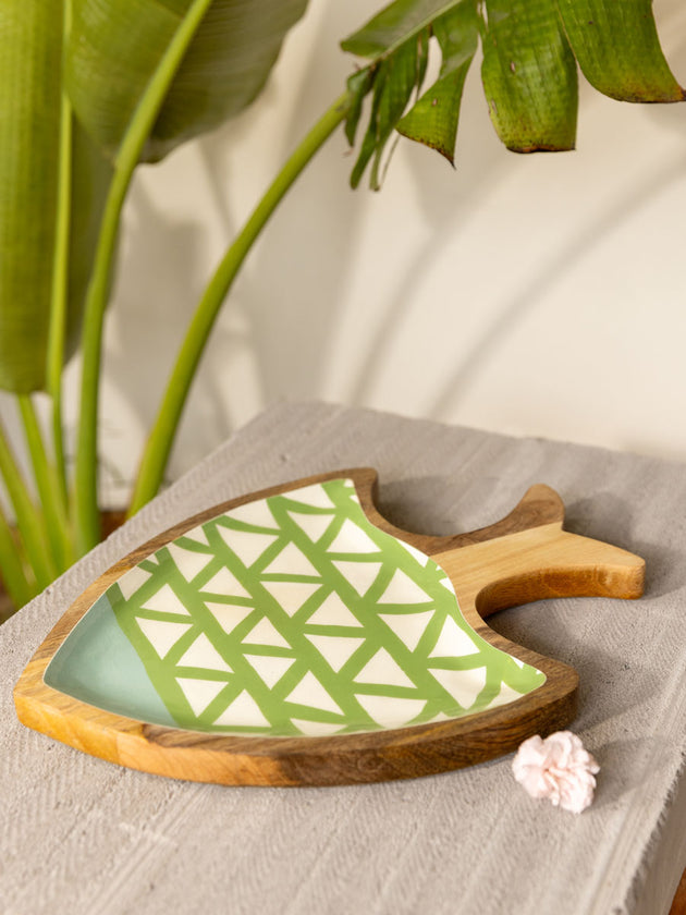 Sea Water Large Wooden Platter