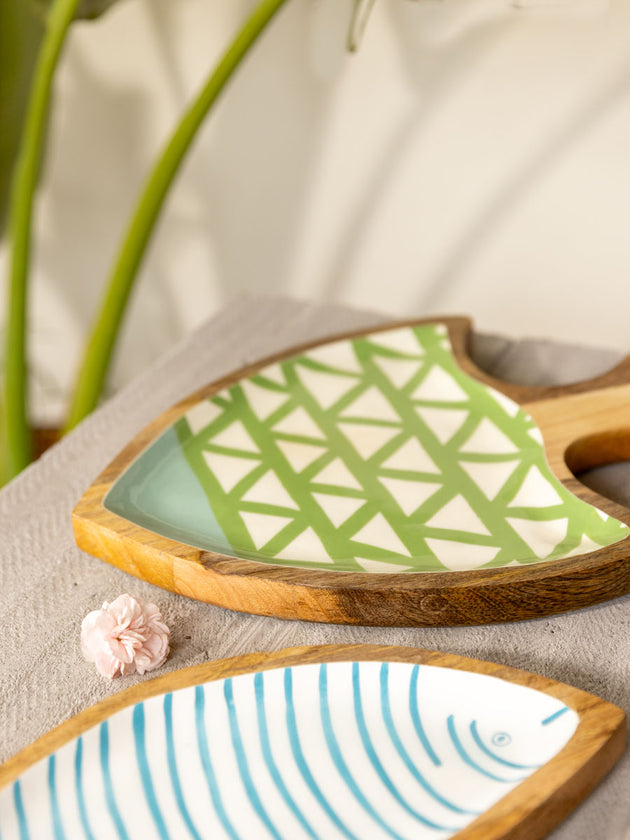 Sea Water Large Wooden Platter