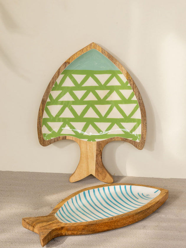 Sea Water Large Wooden Platter