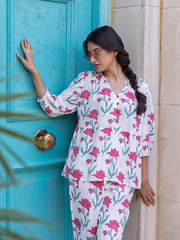 Tarang Block Printed Top - Pinklay