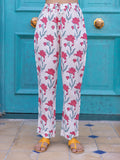 Gulaabi Hand Block Printed Folded Trousers - Pinklay