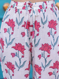 Gulaabi Hand Block Printed Folded Trousers - Pinklay