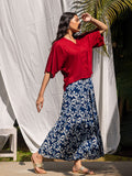 Solid Red Slub Short Top