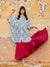 Rajputana Oversized Long Shirt and Skirt - Pinklay